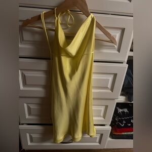 Zara Yellow Slip Dress
